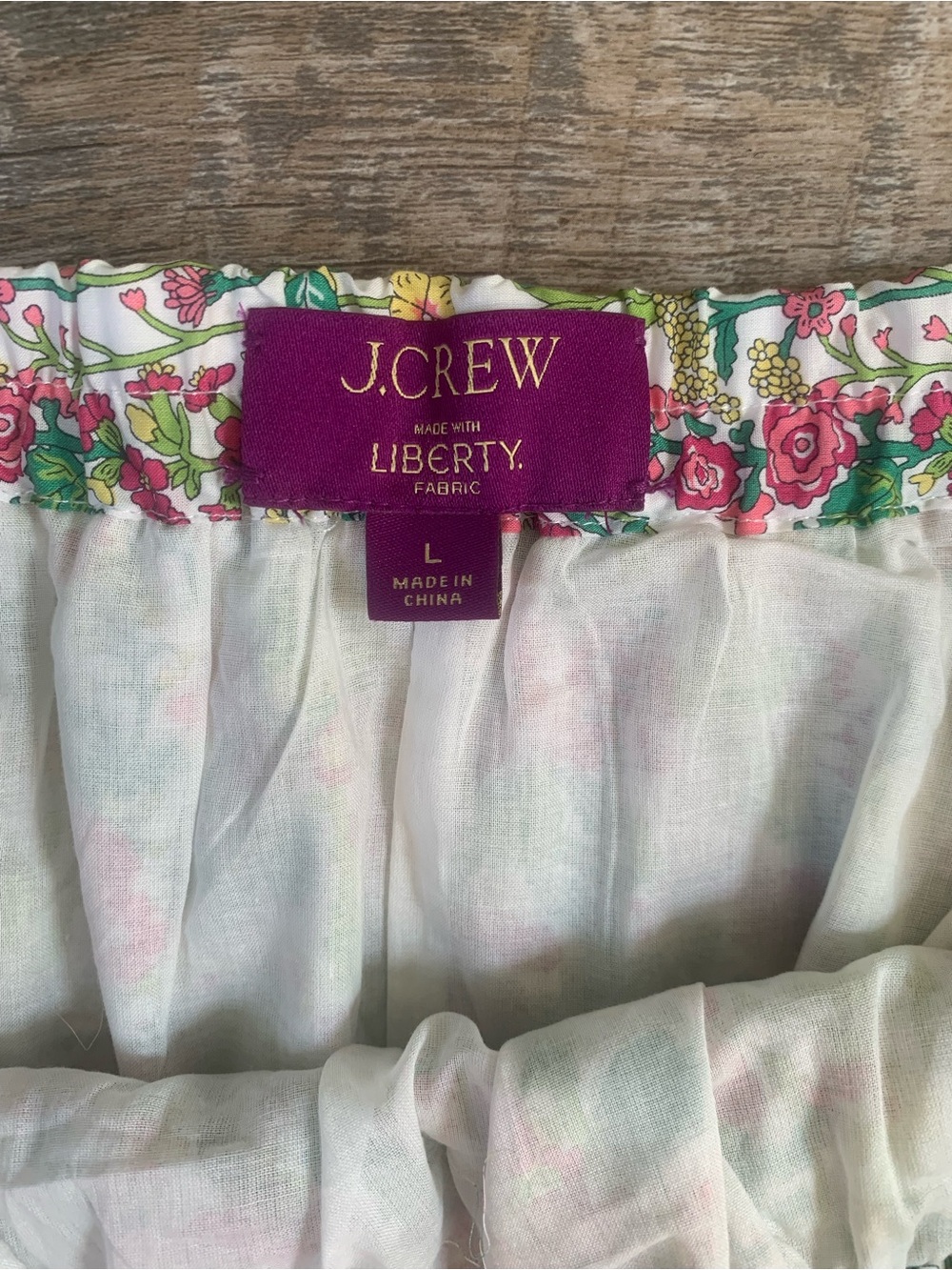 JCrew Liberty Cottagecore Floral Tiered Cotton Blend Skirt - Pink & Green - Picture 2 of 7
